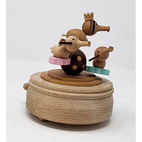Wooderful Life Rotating Musical Box Whimsy Elephants Papyrus Baby  Works‎ 5" - Picture 4 of 8